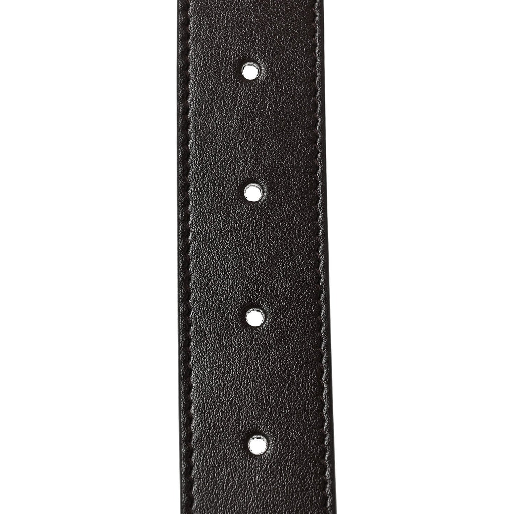 Plutone Calfskin Plaque GG 30mm Belt 85 34 Cocoa