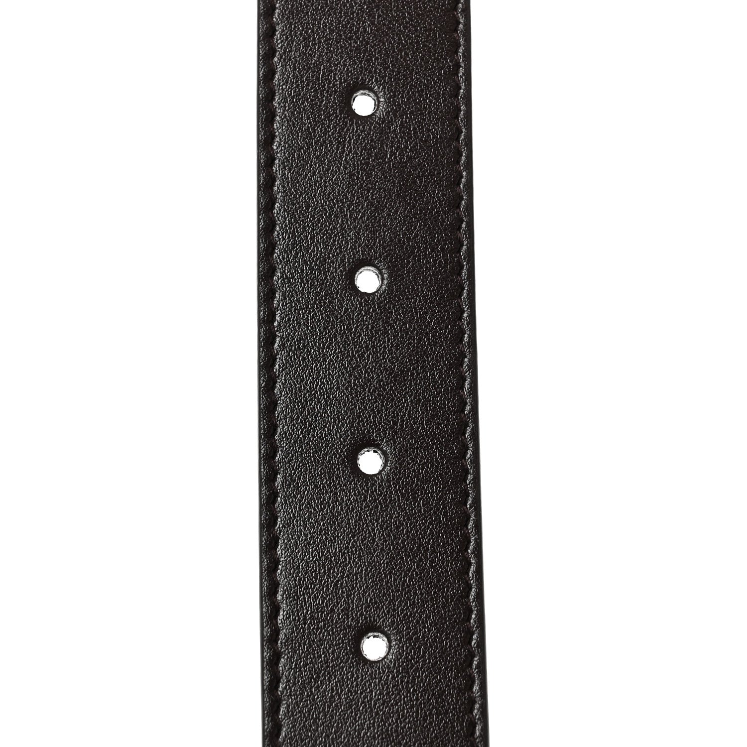 Plutone Calfskin Plaque GG 30mm Belt 85 34 Cocoa
