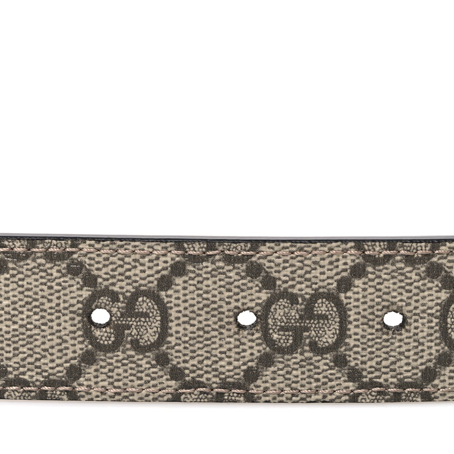 GG Supreme Monogram Plutone Calfskin Double G Reversible 30mm Belt 75 30 Beige Ebony Mystic White