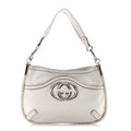 Calfskin Britt Medium Shoulder Bag White