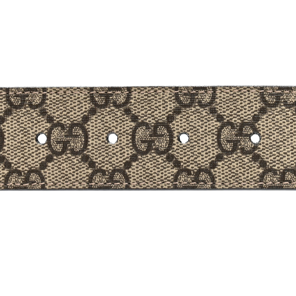 GG Supreme Monogram Interlocking G 37mm Belt 75 30 Beige Ebony