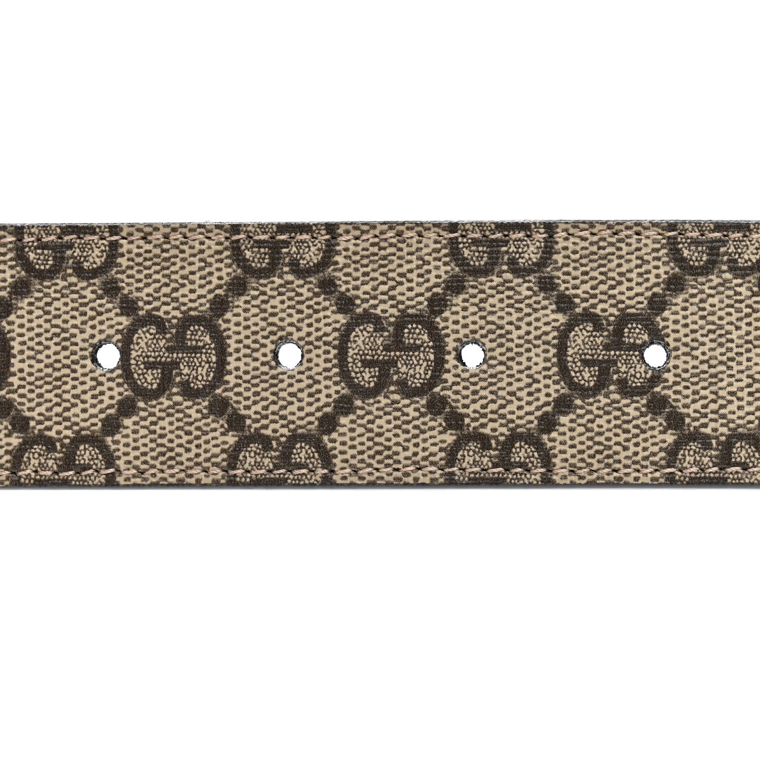GG Supreme Monogram Interlocking G 37mm Belt 75 30 Beige Ebony