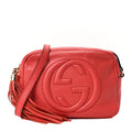 Pebbled Calfskin Small Soho Disco Bag Tabasco Red