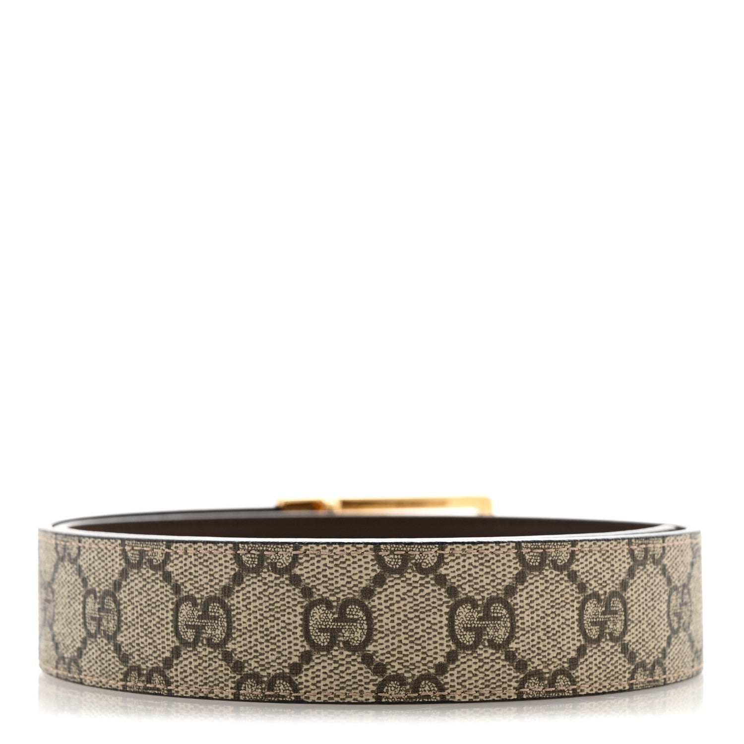 Supreme Monogram Calfskin Rectangular Belt 75 30 Brown