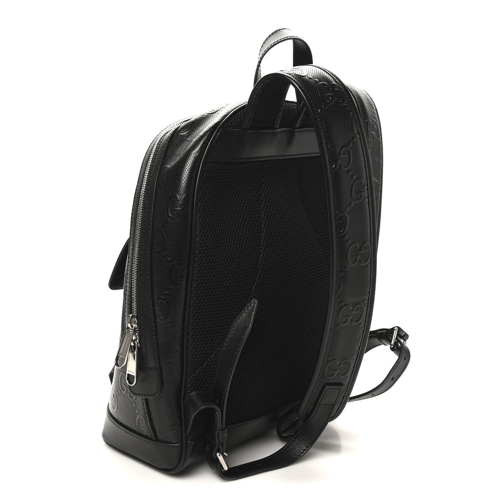 Calfskin GG Tennis Embossed Backpack Black