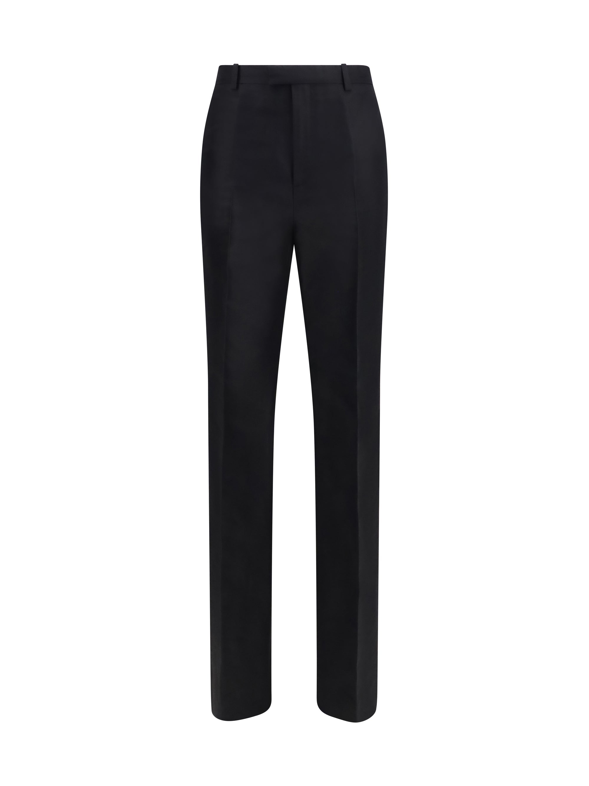 Gucci Silk Faille Trousers — Black