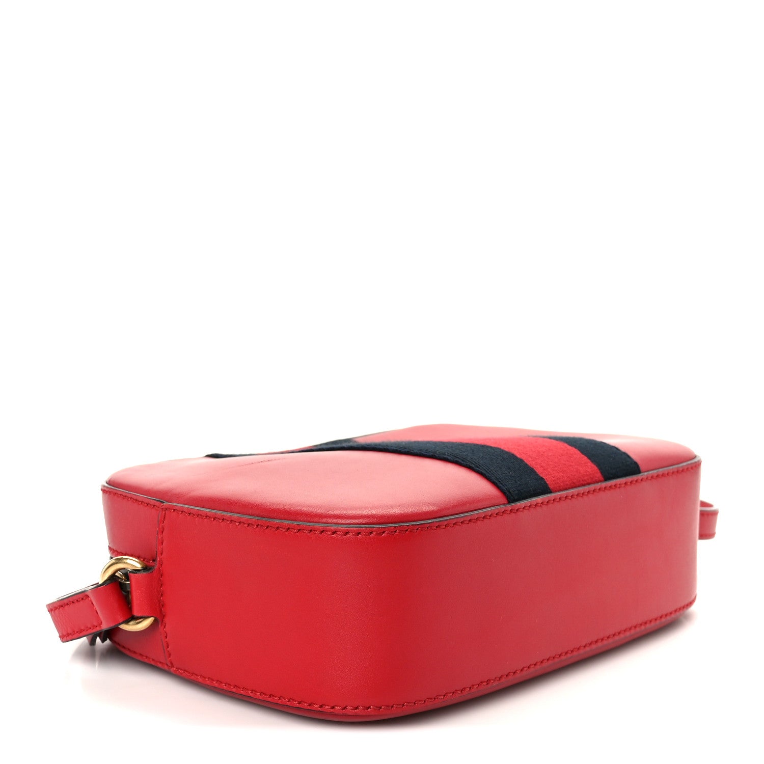 Calfskin Web Small Webby Bee Shoulder Bag Red