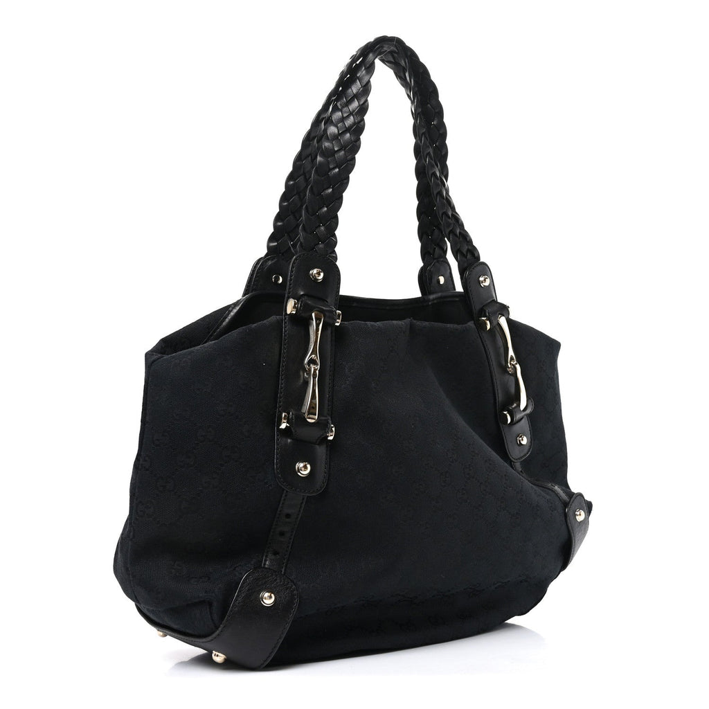 Guccissima Medium Pelham Shoulder Bag Black