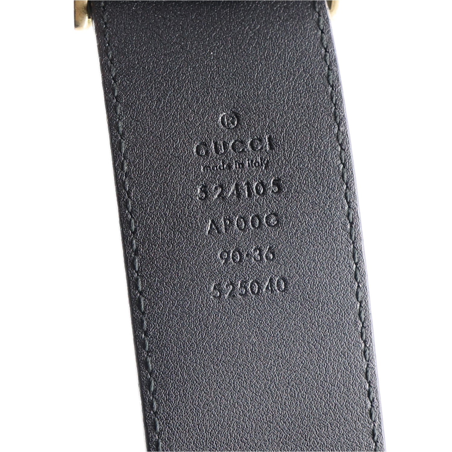 Moon Calfskin Torchon Double G 40mm Belt 90 36 Black