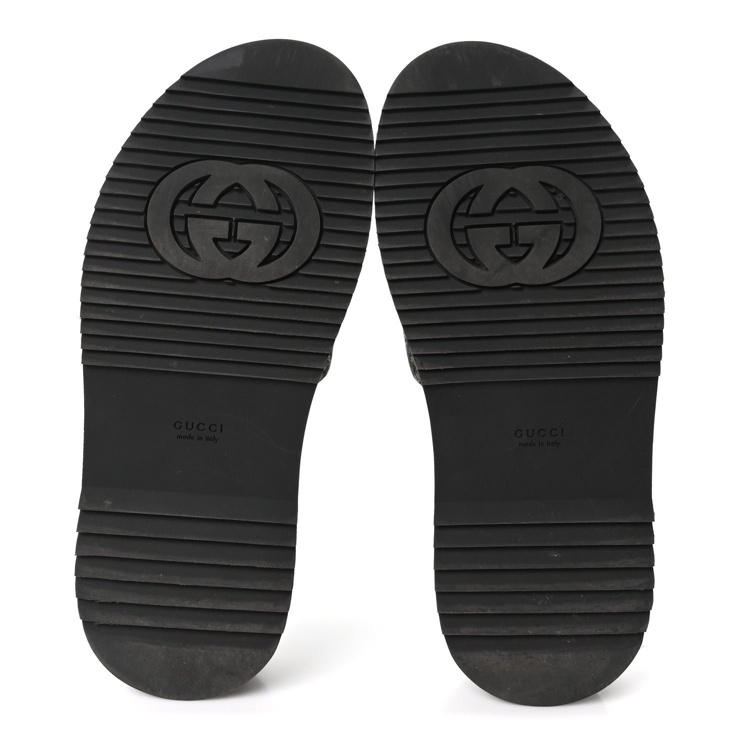 Jacquard Black Denim GG Monogram Angelina Platform 55mm Slide Sandals 39.5 Black Ivory