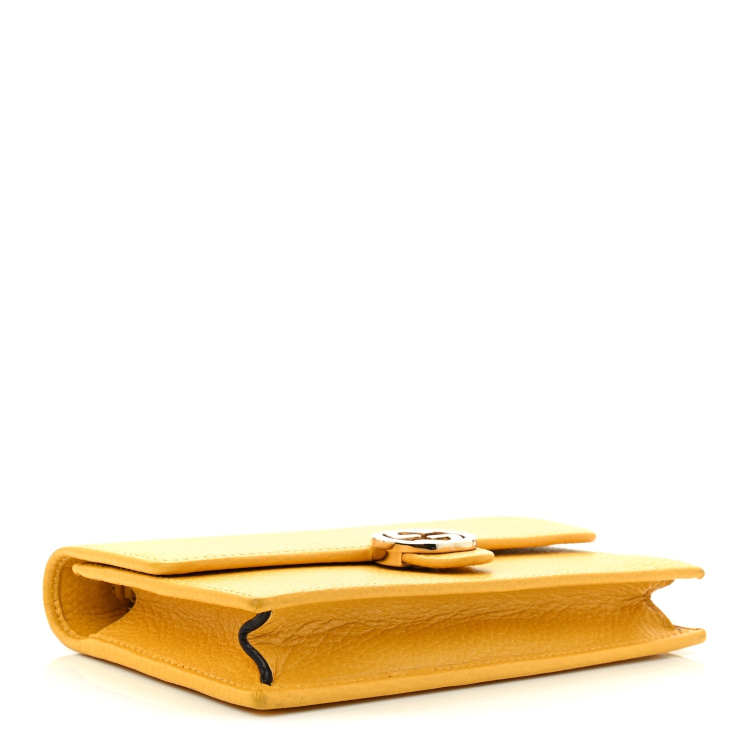Dollar Calfskin Interlocking G Chain Wallet New Buttercup