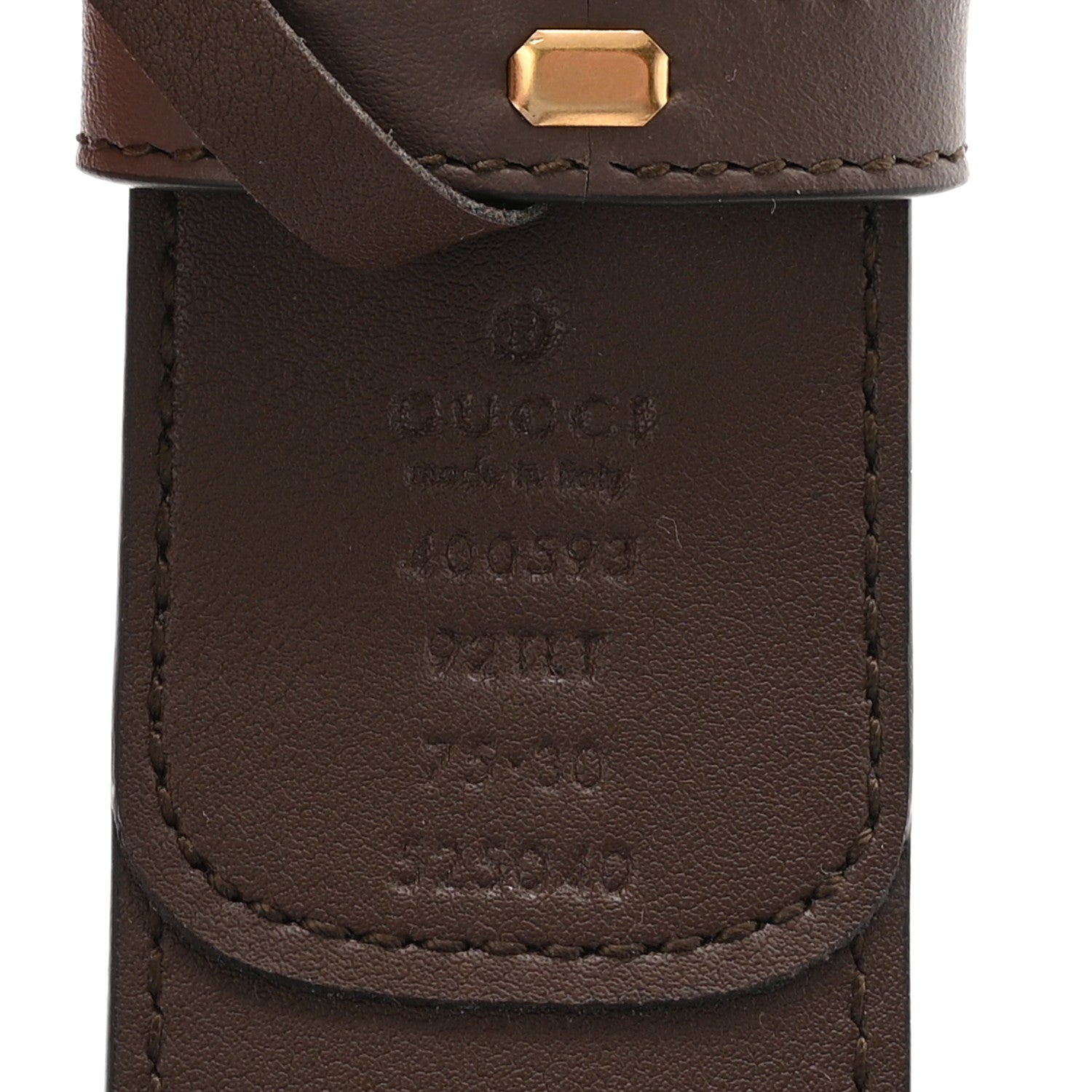 GG Supreme Monogram Matte Plutone Calfskin Double G 40mm Belt 75 30 Beige Ebony New Acero