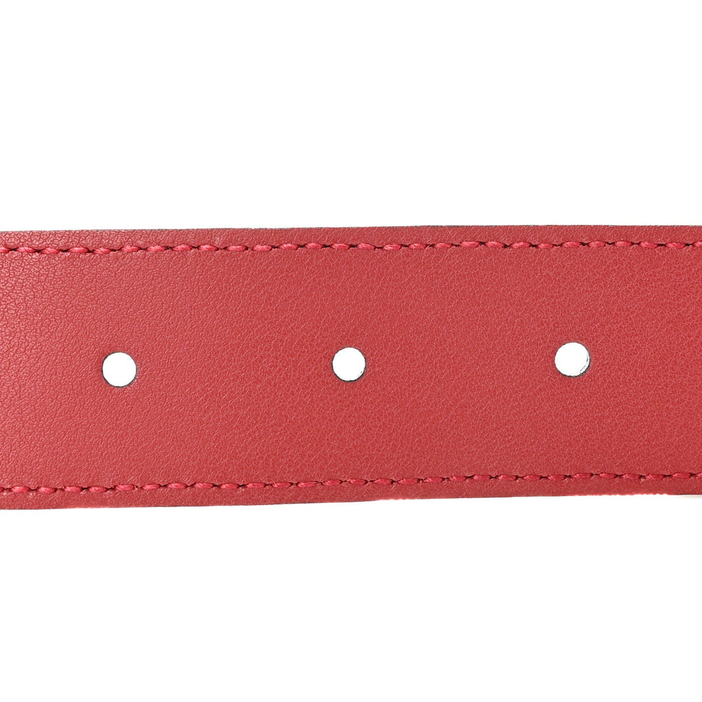GG Supreme Enamel Double G 30mm Belt 85 34 Black New Cherry Red