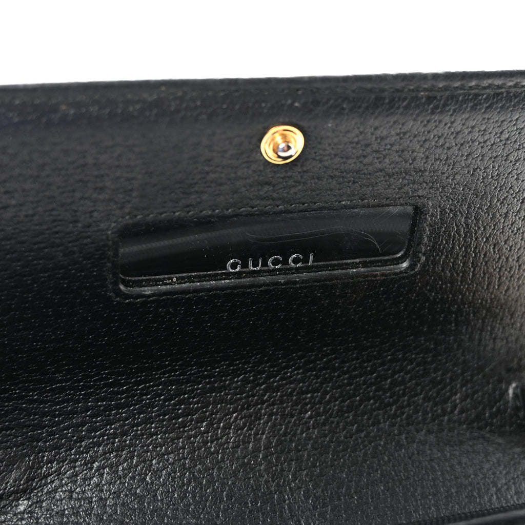 Dollar Calfskin Web Ophidia Wallet On Chain Black