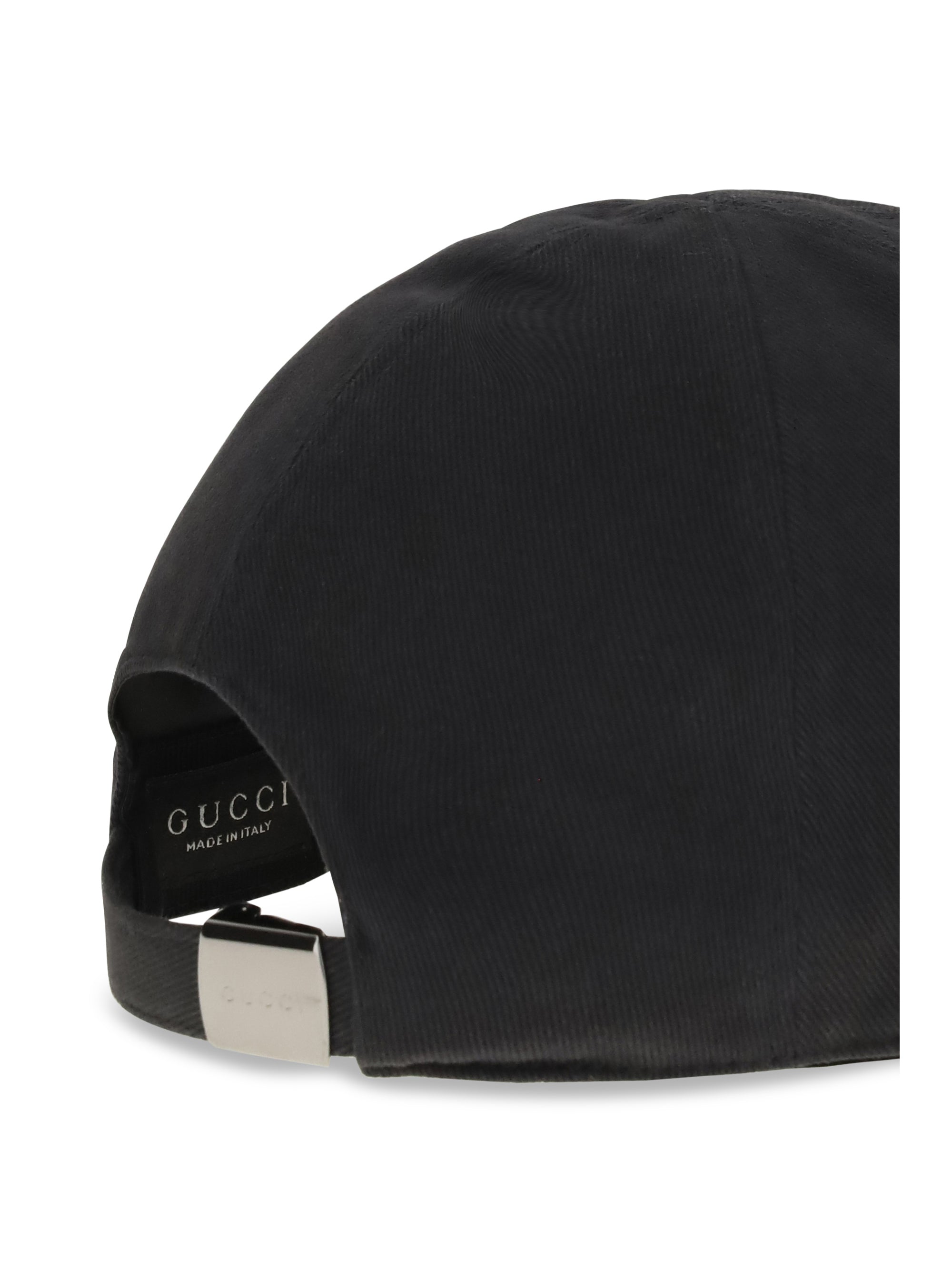 Gucci 8757364HBKG Logo-Embroidered Cotton Baseball Cap — Black