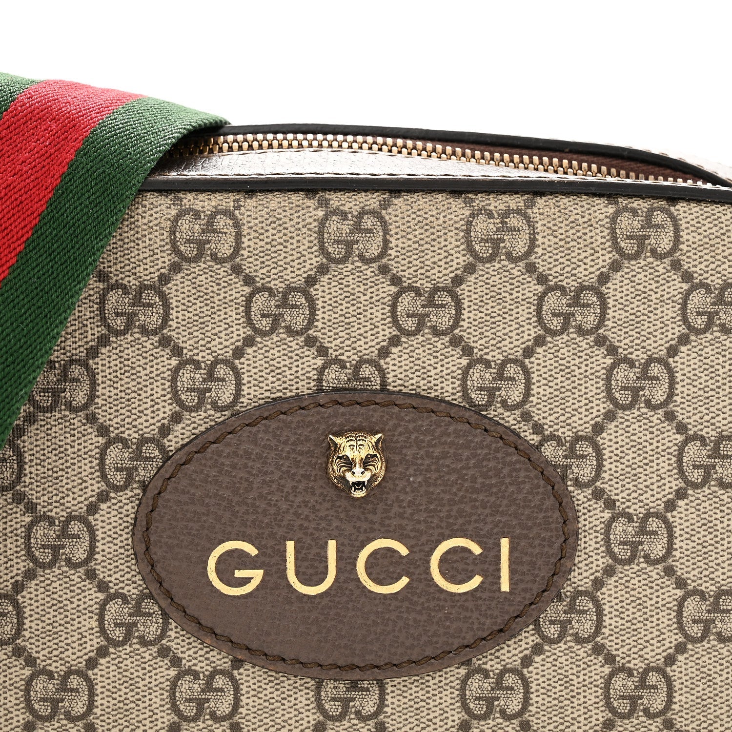 GG Supreme Monogram Web Neo Vintage Shoulder Bag Beige New Acero Crop