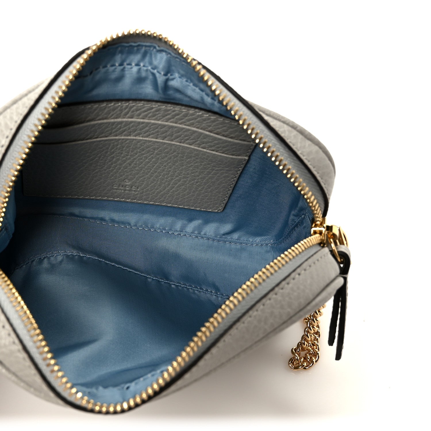 Dollar Calfskin Super Mini GG Marmont Chain Shoulder Bag Deep Grey