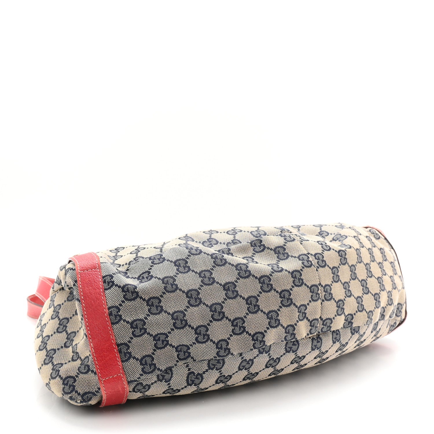 Monogram Medium Abbey Shoulder Bag Navy Red