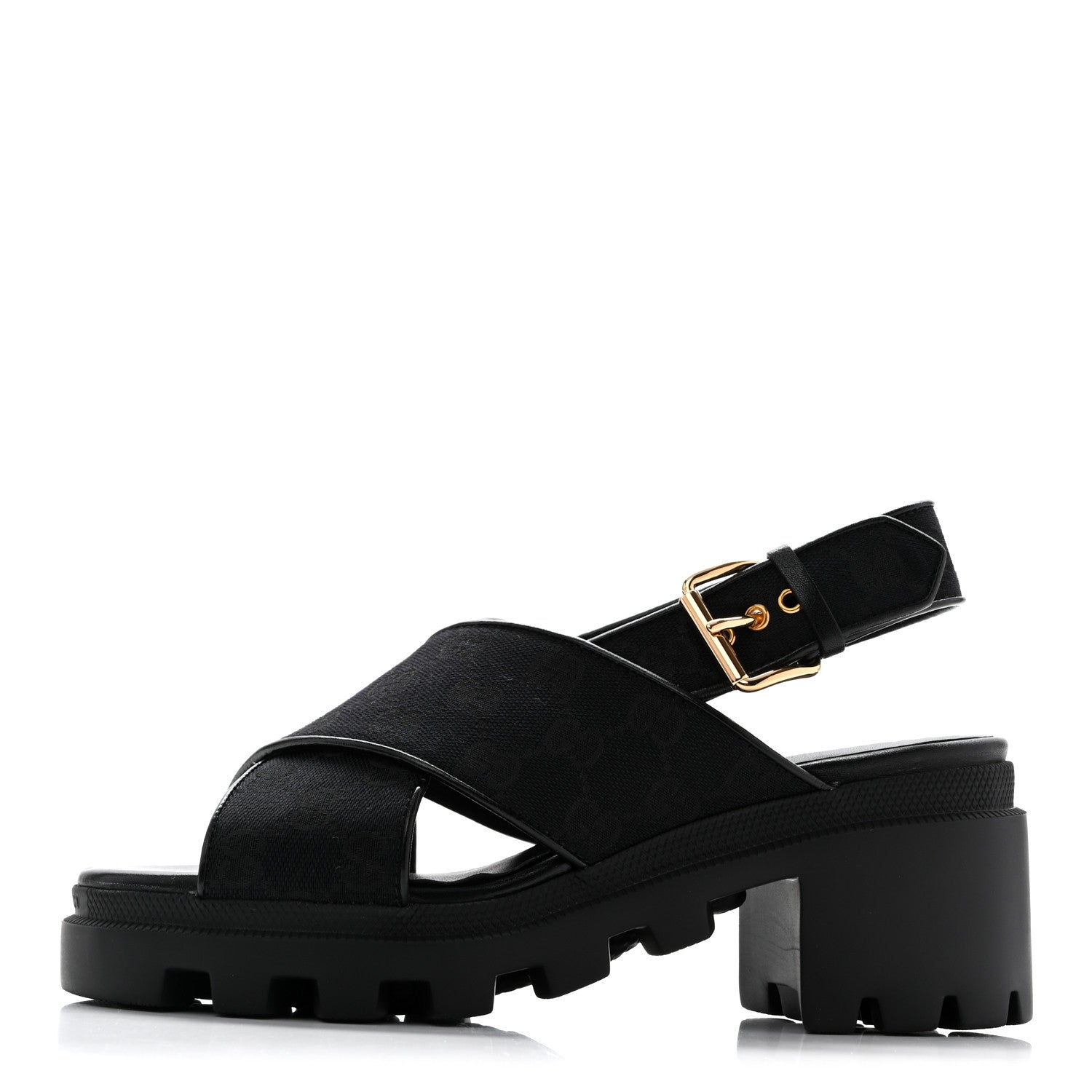 Monogram Granada Kid Trip 40/72mm Lug Sole Sandals 38 Black
