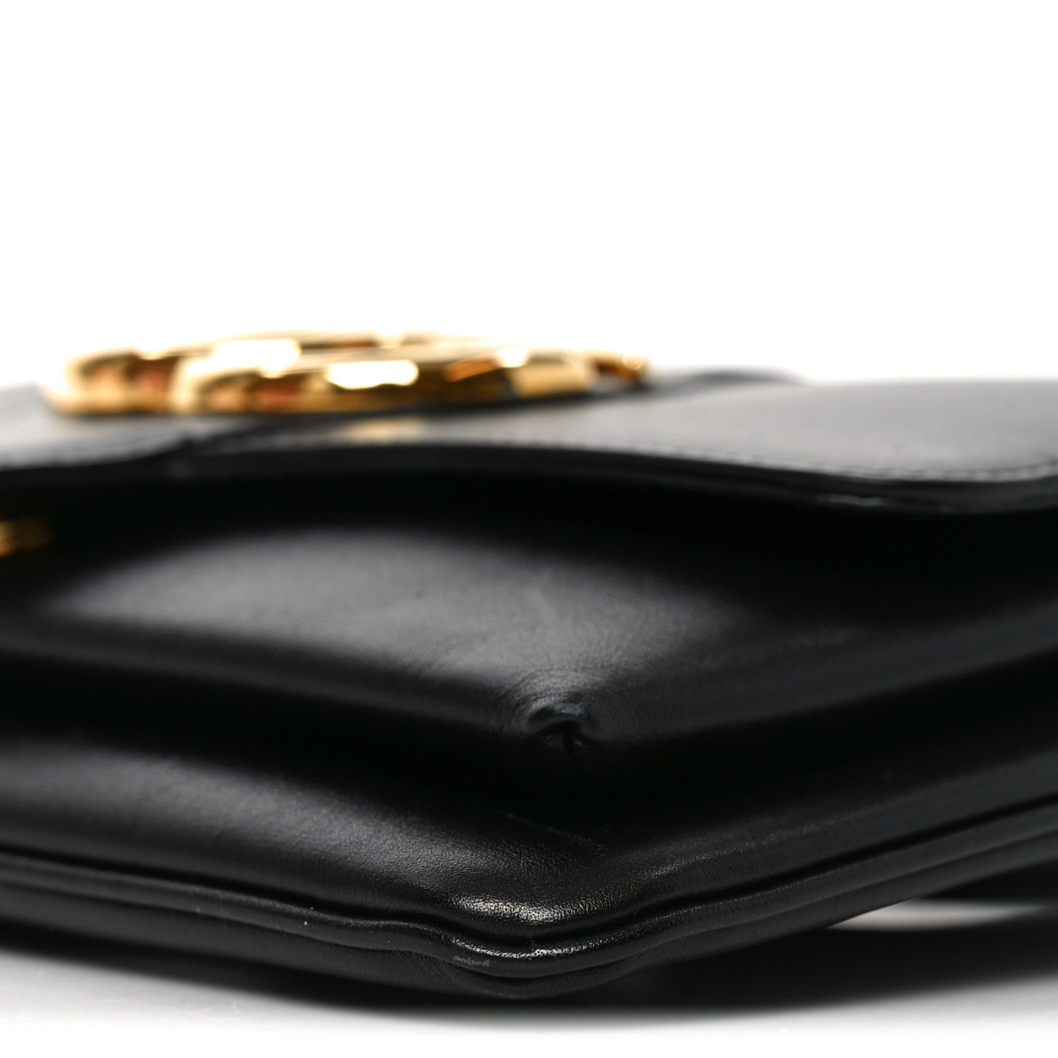 Vitello Palmellato Lux Small Arli Flap Shoulder Bag Black