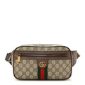 Soft GG Supreme Monogram Medium Ophidia Belt Bag Dark Brown