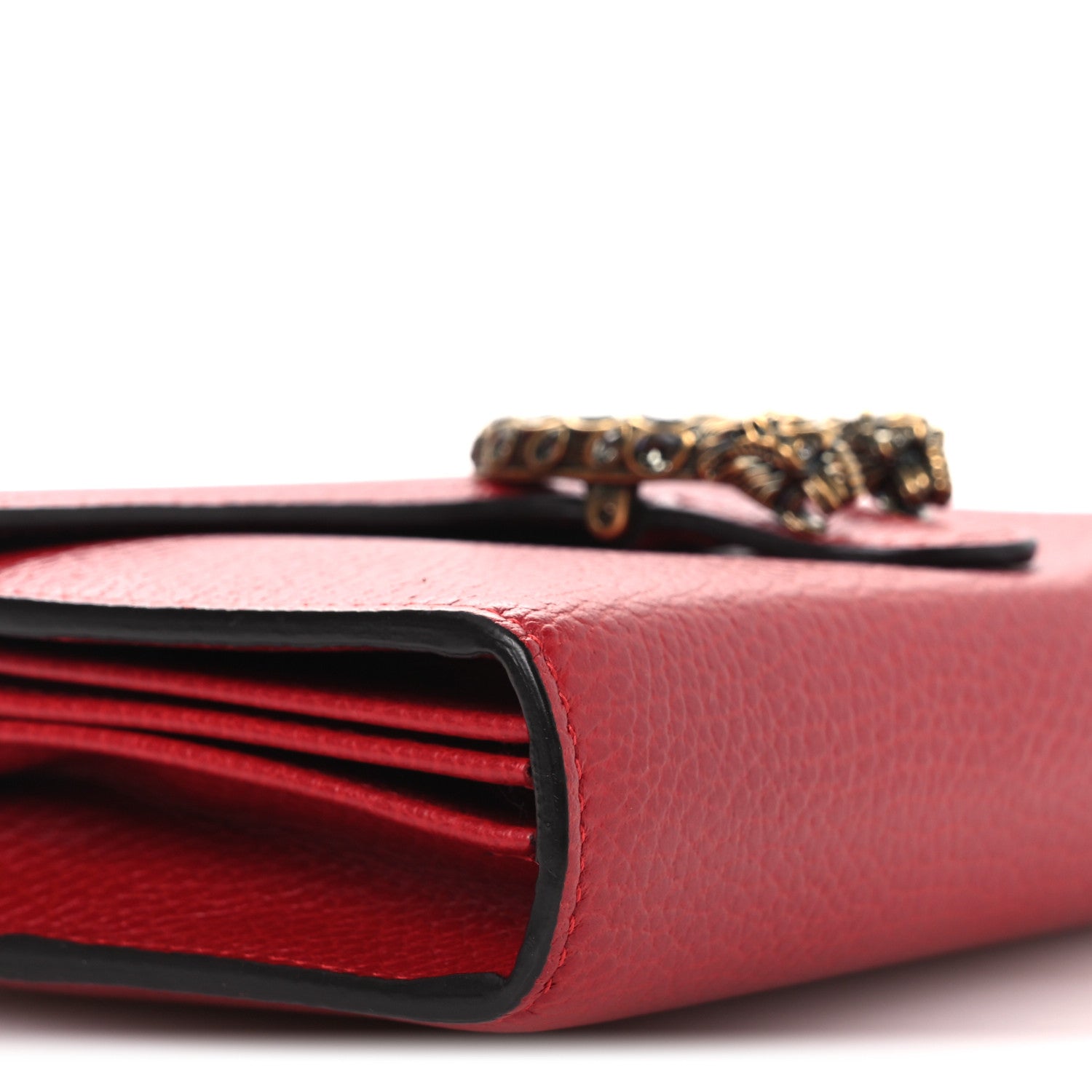Calfskin Mini Dionysus Chain Wallet Hibiscus Red