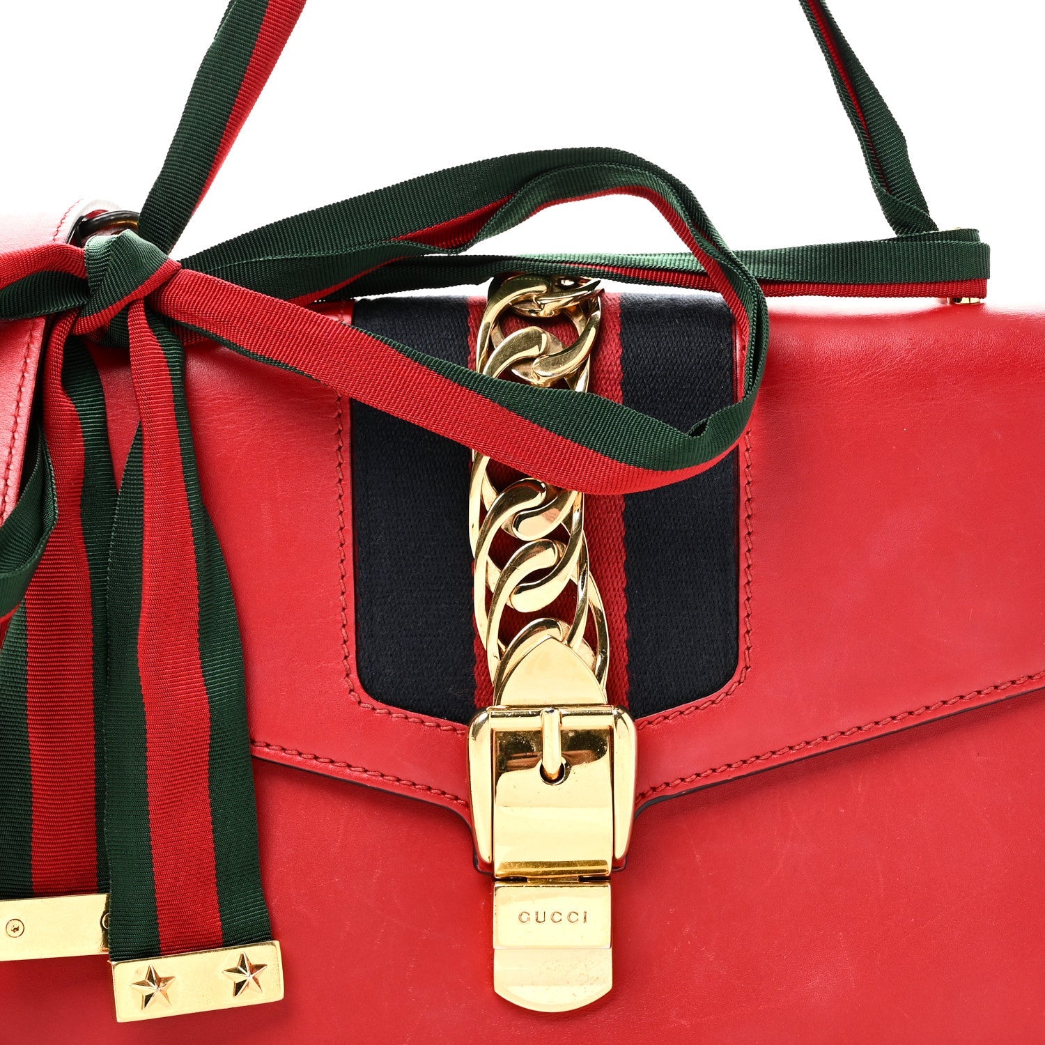 Calfskin Small Sylvie Shoulder Bag Hibiscus Red