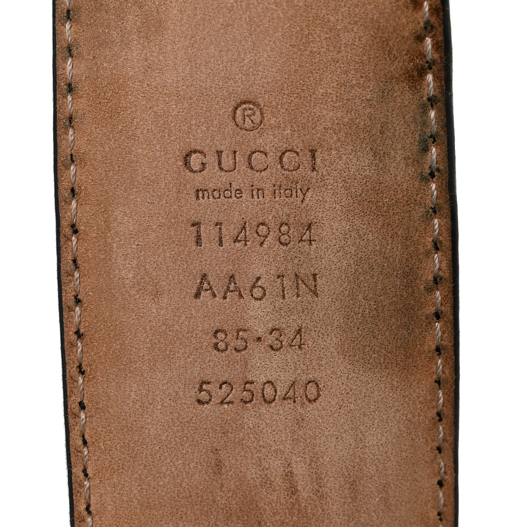 Guccissima Interlocking G Belt 85 34 Black