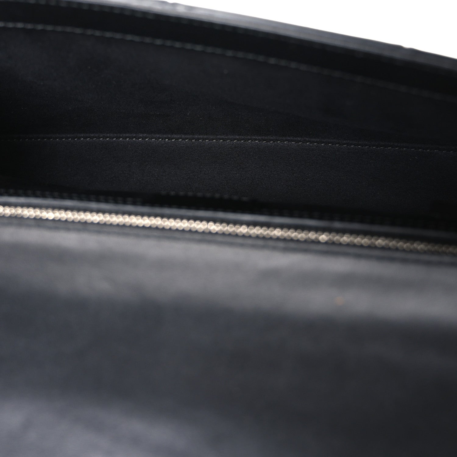 Senna Calfskin Lines Petite GG Top Handle Shoulder Bag Black Mystic White