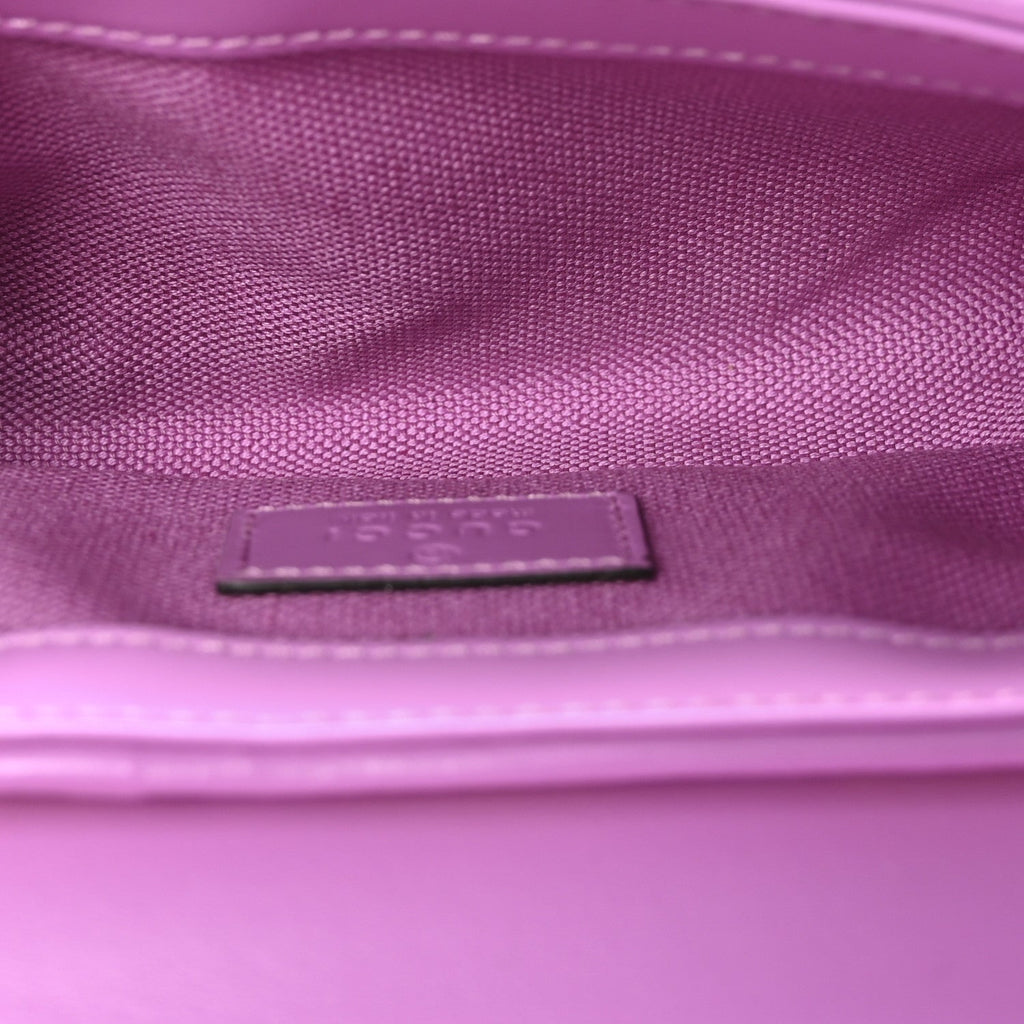 Monogram Super Mini GG Marmont Shoulder Bag Lilac Yellow