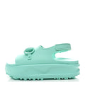 Soft Rubber Horsebit Womens Slingback Sandals 37 Teal Cyan