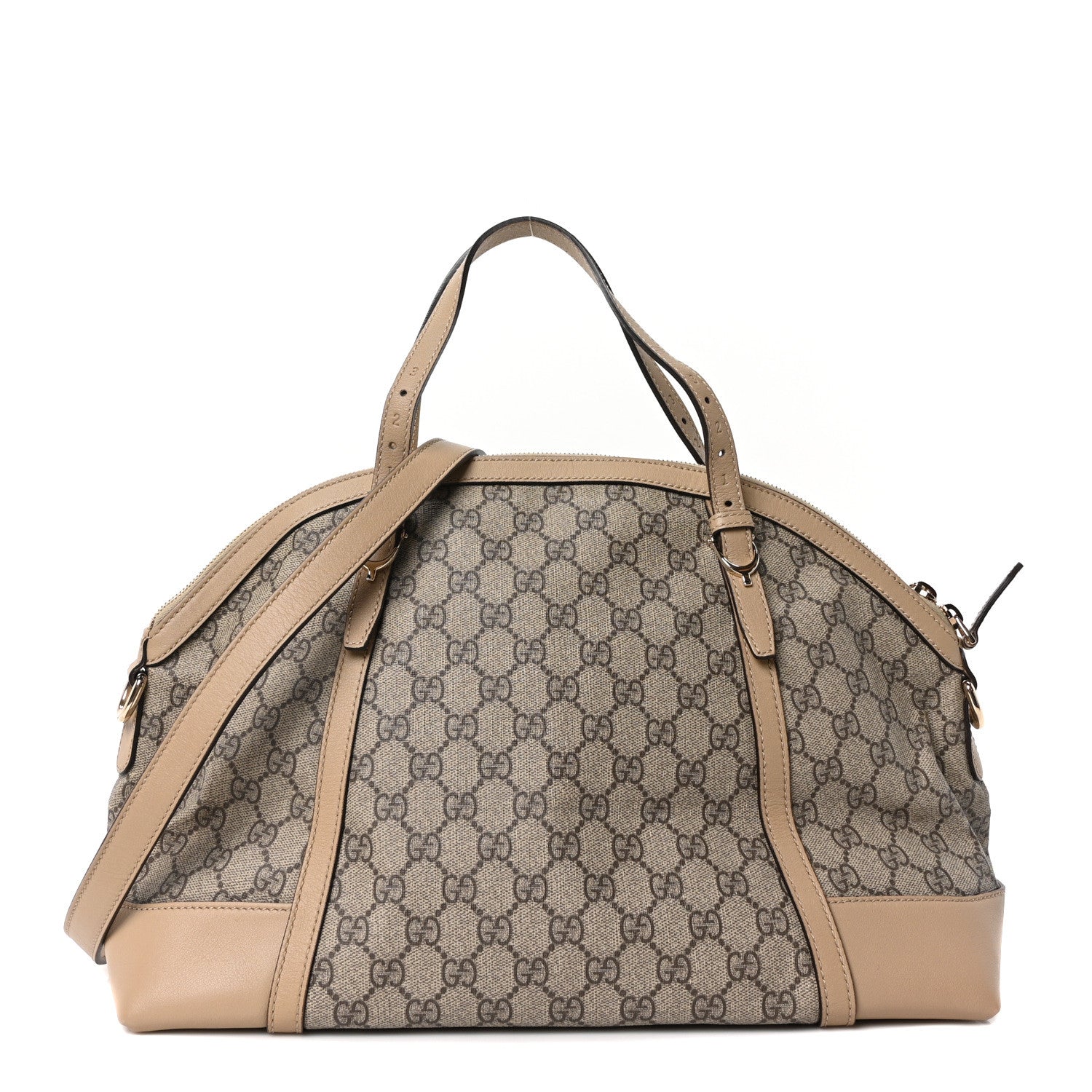 GG Supreme Monogram Medium Nice Top Handle Dome Bag Beige