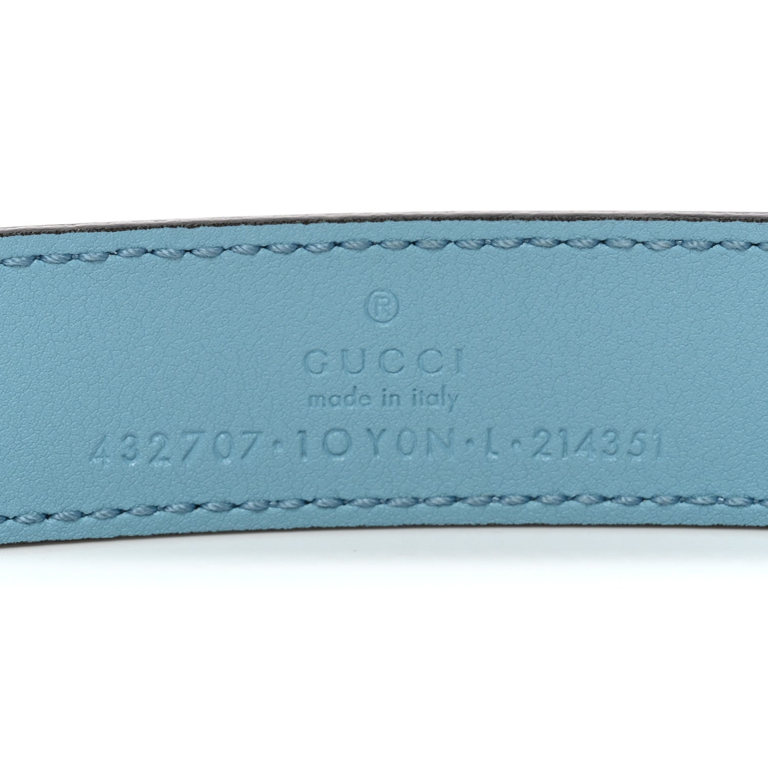 Calfskin Kids Double G Belt L Blue