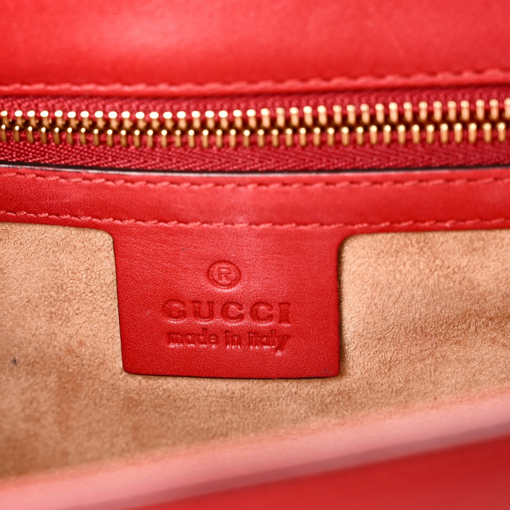 Calfskin Small Sylvie Shoulder Bag Hibiscus Red