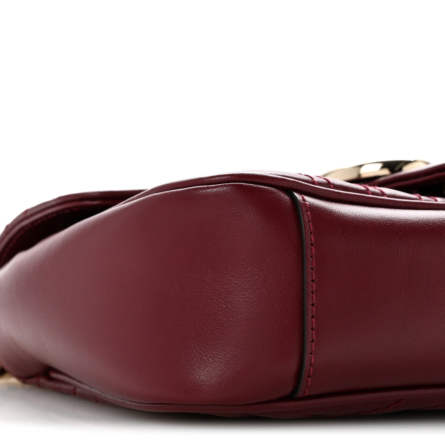 Calfskin Matelasse Mini GG Marmont Shoulder Bag Rosso Ancora