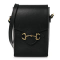 Dollar Calfskin Vertical Horsebit 1955 Crossbody Bag Black