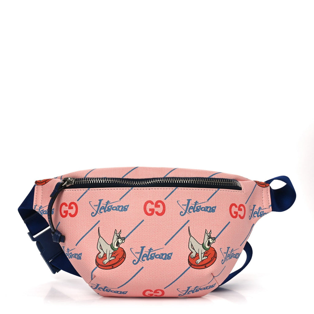 Coated Canvas Interlocking G Jetsons Childrens Belt Bag Pink