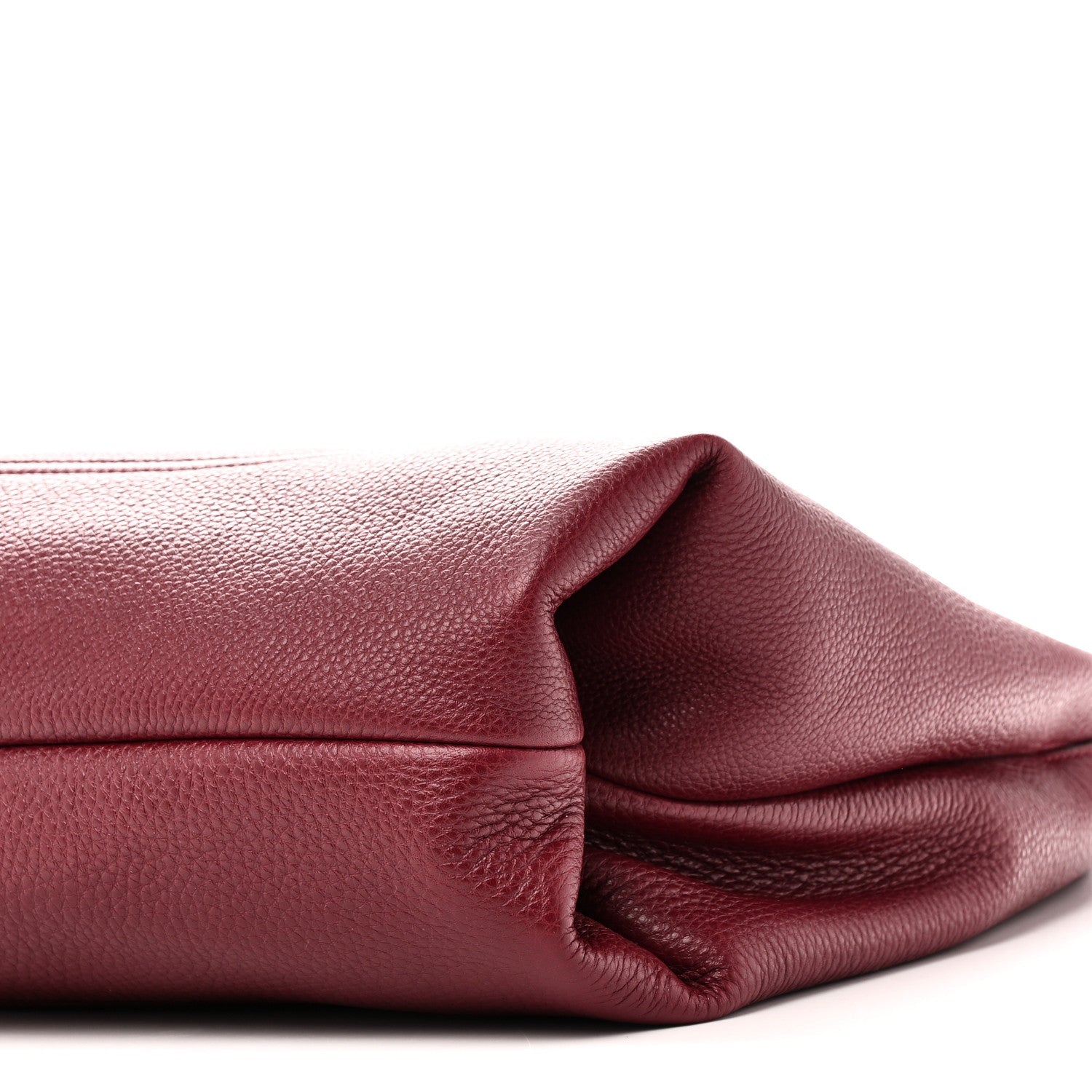 Grained Calfskin Softbit Maxi Shoulder Bag Rosso Ancora Red