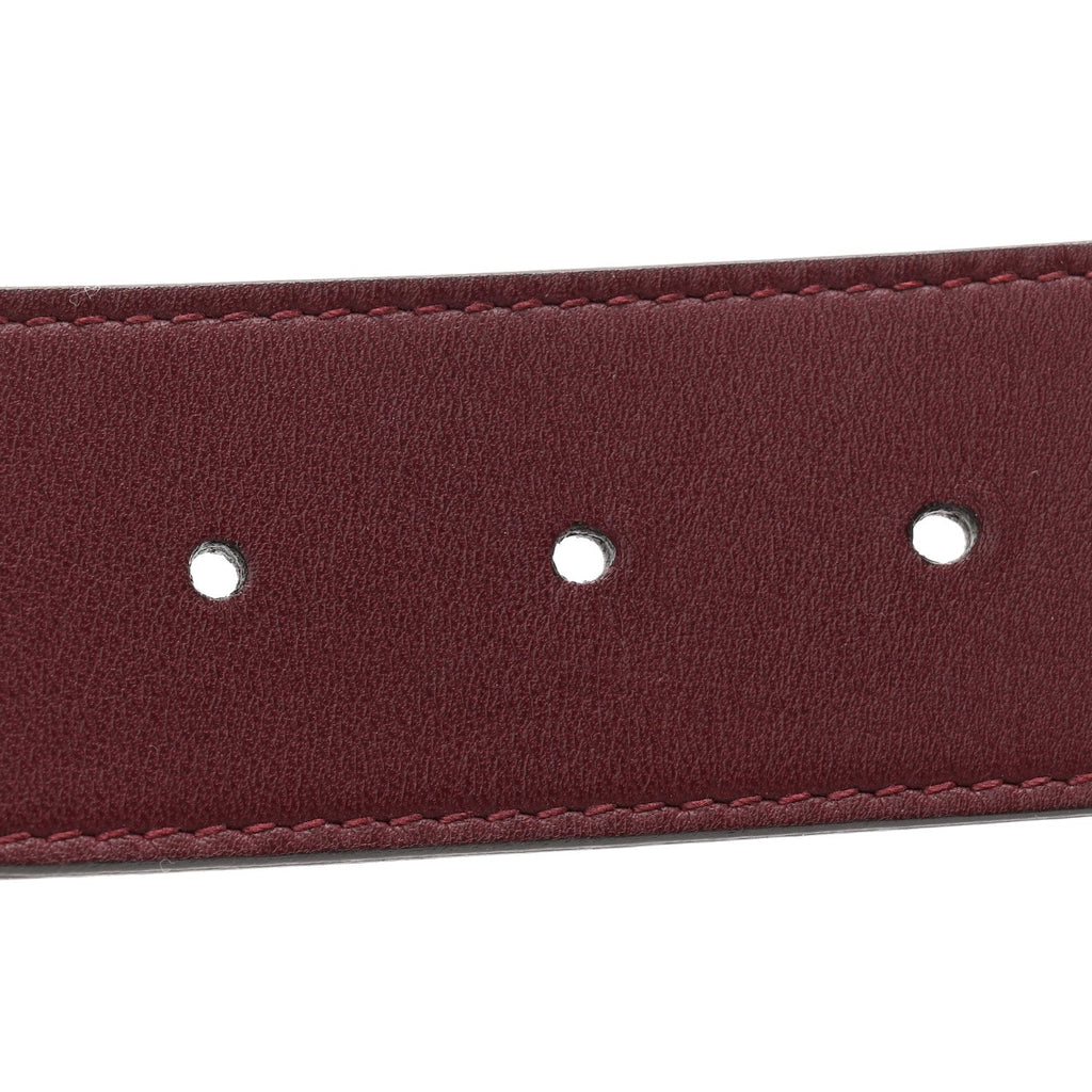 Moon Calfskin Nickel Double G 40mm Belt 85 34 Strong Red