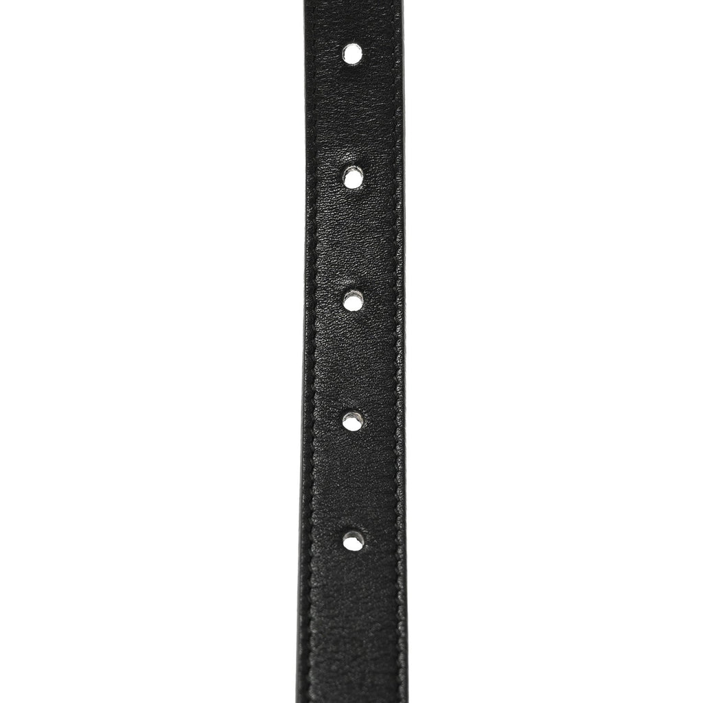 Calfskin Pearl Double G 20mm Belt 70 28 Black Cream