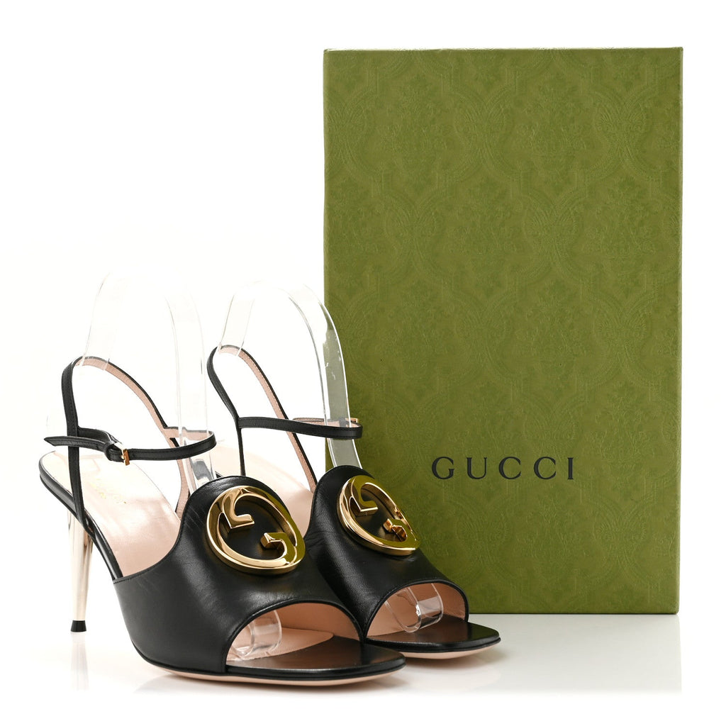 Malaga Kid Blondie 85mm Slingback Sandals 39.5 Black