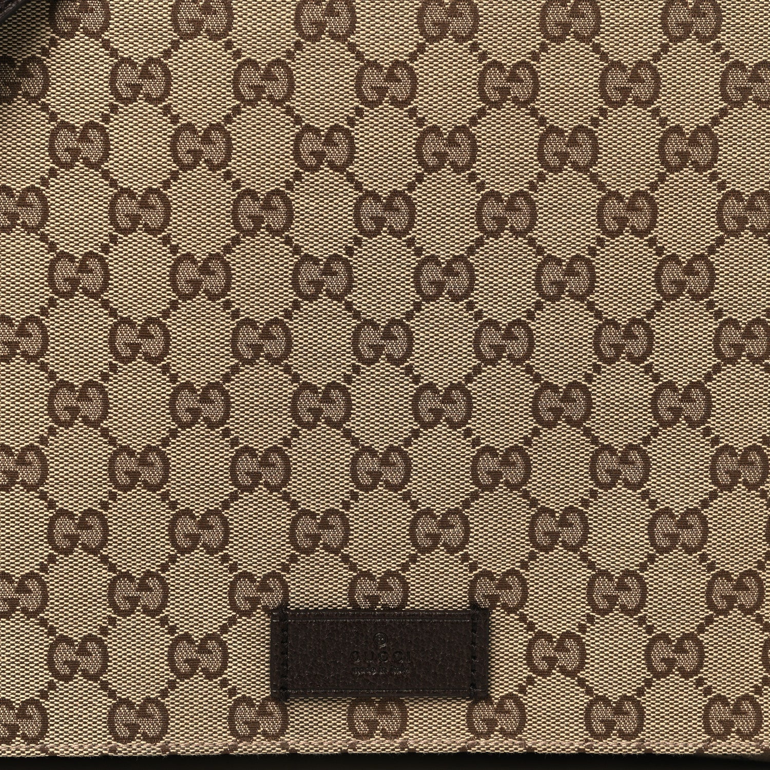 GG Monogram Medium Flap Messenger Bag Beige Dark Brown
