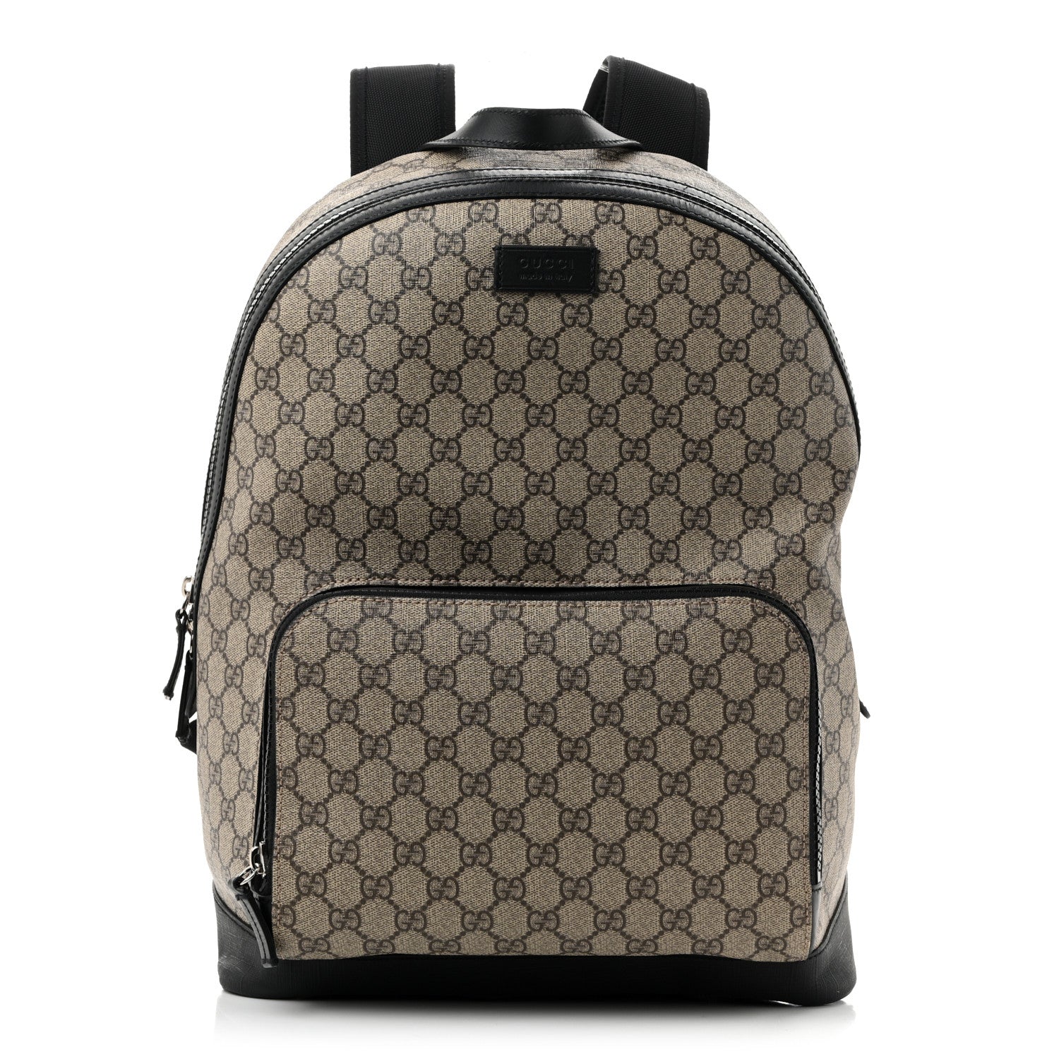 GG Supreme Monogram Medium Backpack Black