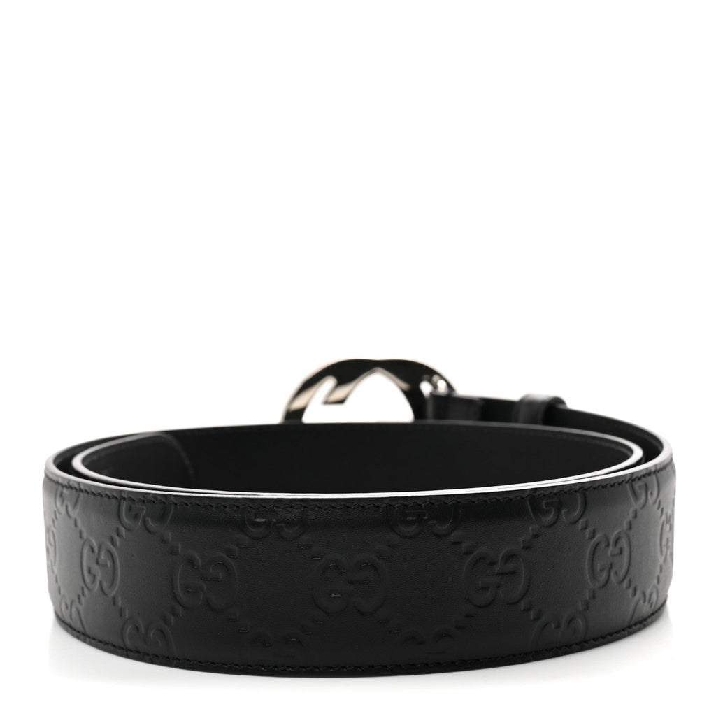 Guccissima Signature Interlocking G 40mm Belt 85 34 Black