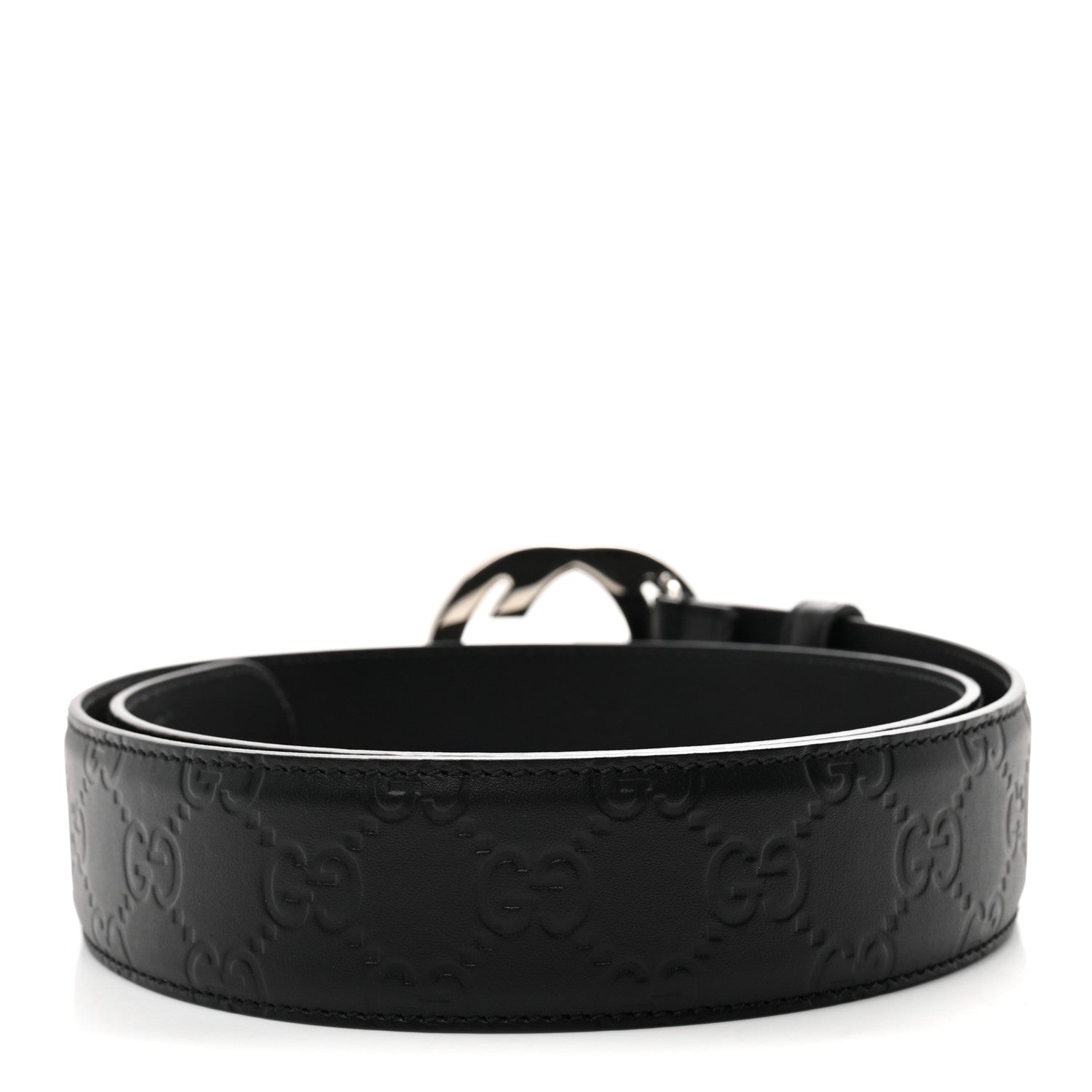 Guccissima Signature Interlocking G 40mm Belt 85 34 Black