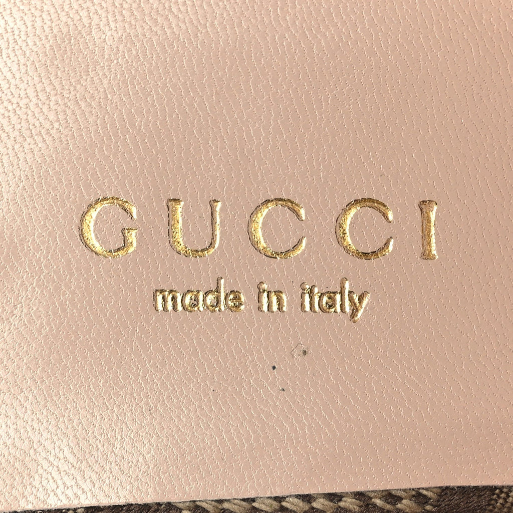 Monogram Jumbo GG Malaga Kid Womens Princetown Slippers 35 Camel Ebony New Acero Beige