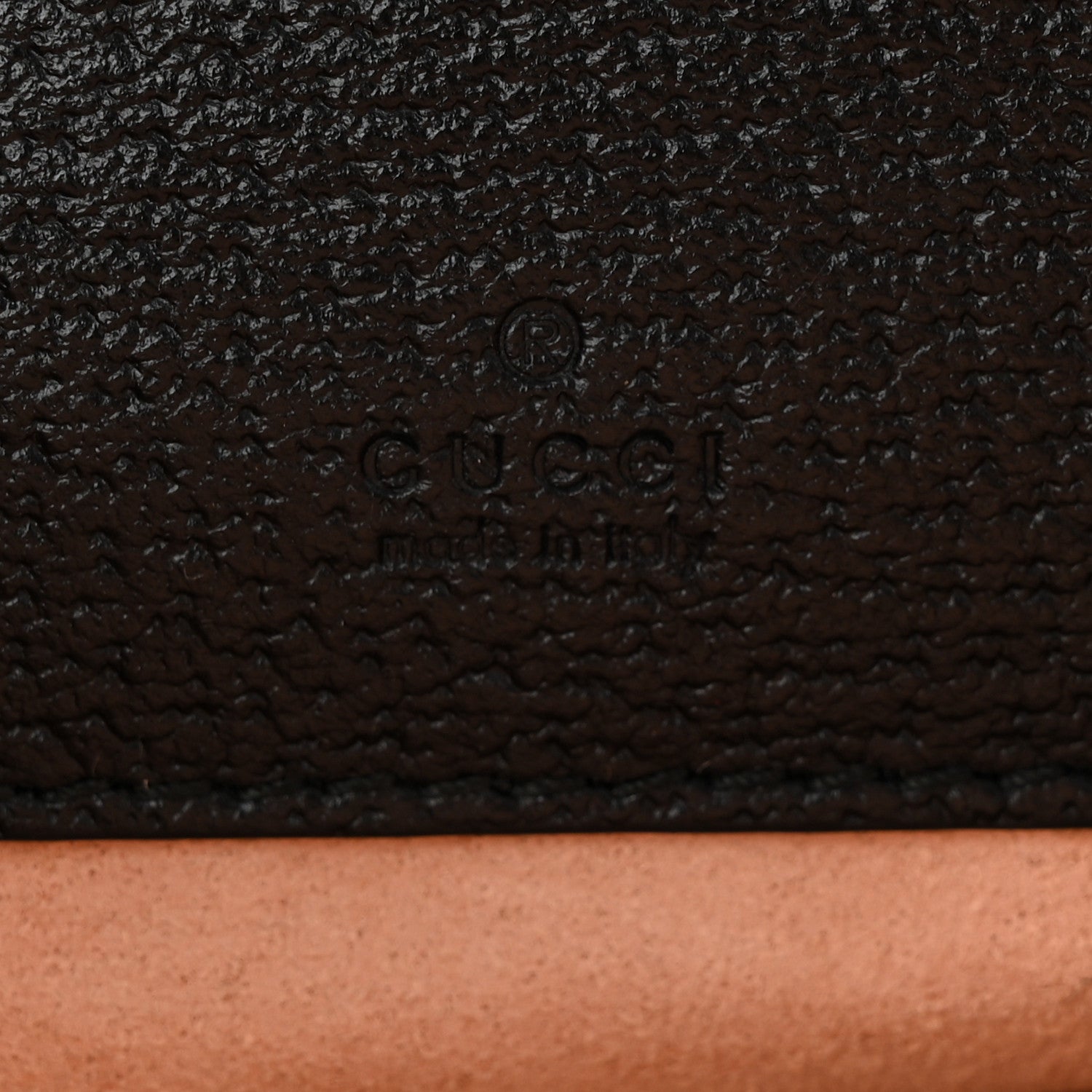 Textured Calfskin Web Ophidia Round Wrist Wallet Black