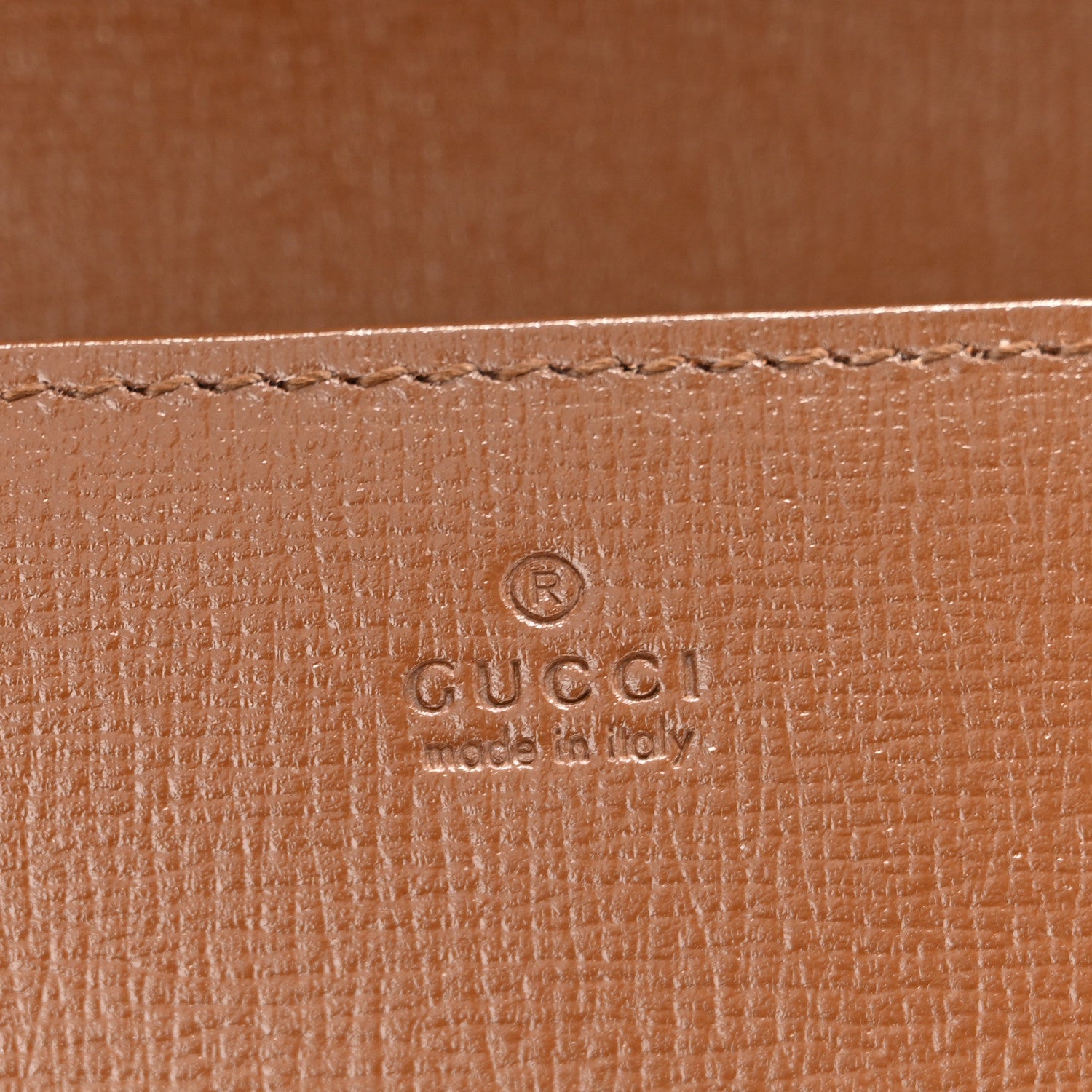 GG Supreme Monogram Azalea Calfskin Horsebit 1955 Wallet On Chain Beige Ebony Brown Sugar
