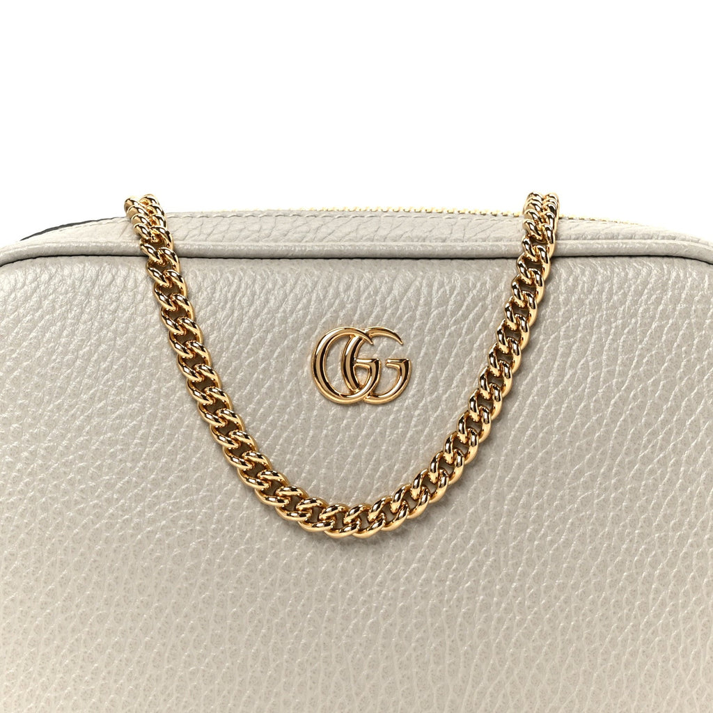Dollar Calfskin Super Mini GG Marmont Chain Shoulder Bag Deep Grey