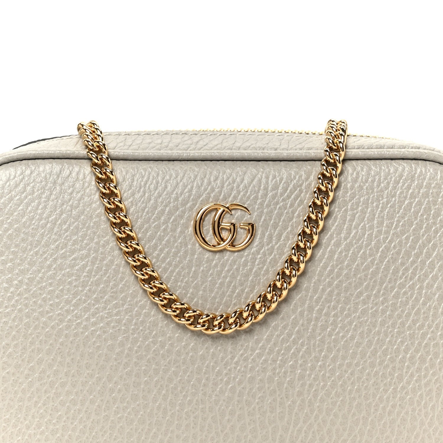 Dollar Calfskin Super Mini GG Marmont Chain Shoulder Bag Deep Grey